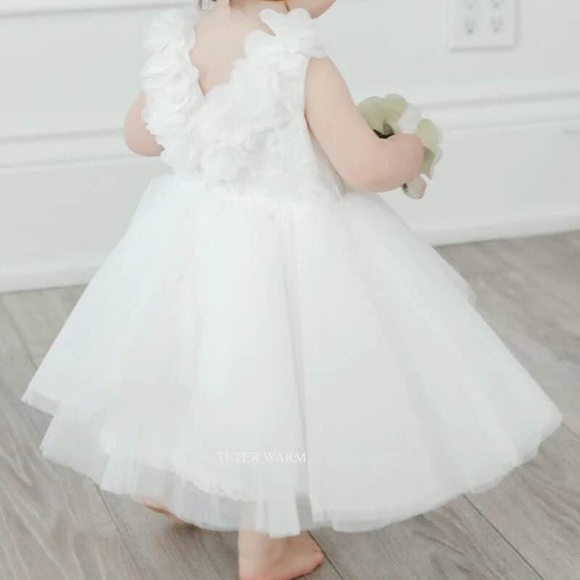 BRAND NEW baby teter warm baptism wedding flower girl dress size 9M & 12M - Picture 2 of 10